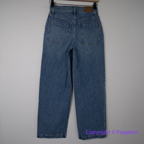 New! Madewell Emmett Wide-Leg Full Length Jean lakecourt, size 29 fits like 26 - Picture 8 of 15